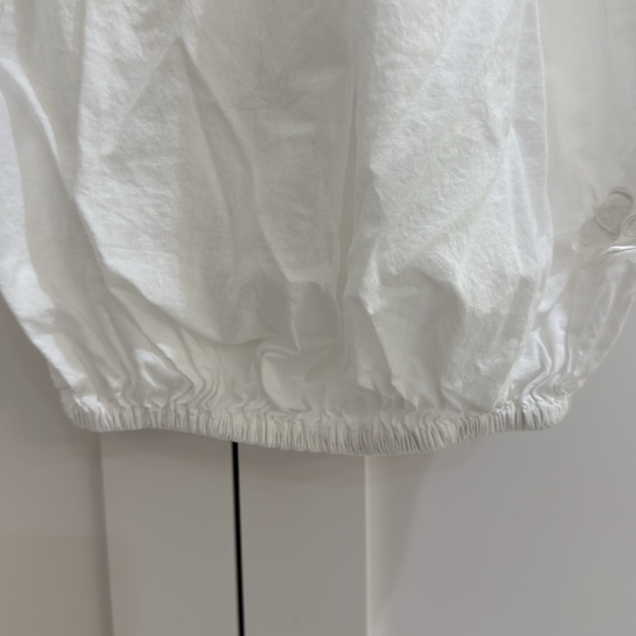 Rosalina Collections White Smocked Gown with Small White “L” Monogram 3M - Picture 4 of 8